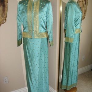 Aqua Skirt Suit